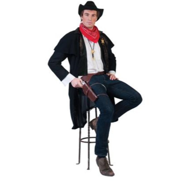 Cowboy Mantel, schwarz