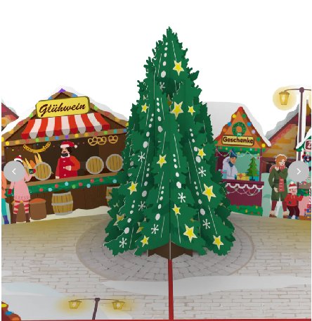 Pop-Up Karte Weihnachtsmarkt Pop-Up Karte Weihnachtsmarkt