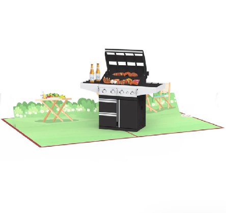 Pop-Up Karte Gasgrill