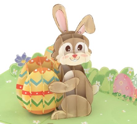 Pop-Up Karte Ostern - Osterhase Pop-Up Karte Ostern - Osterhase