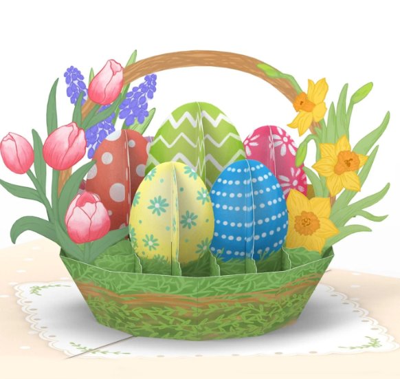 Pop-Up Karte Ostern - Ostereier Pop-Up Karte Ostern - Ostereier