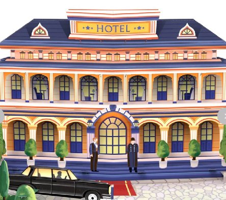 Pop-Up Karte Hotel