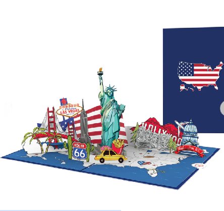 Pop-Up Karte USA