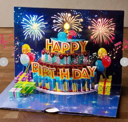 Pop-Up Karte Geburtstag mit Musik Pop-Up Karte Geburtstag mit Musik