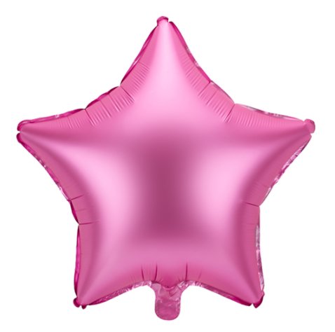 Ballon Stern - metallic - Satin pink
