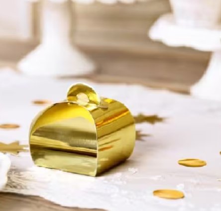 Give away Schachteln, gold, 10 Stück