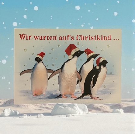 Weihnachtskarte Glamour zum kleinen Preis