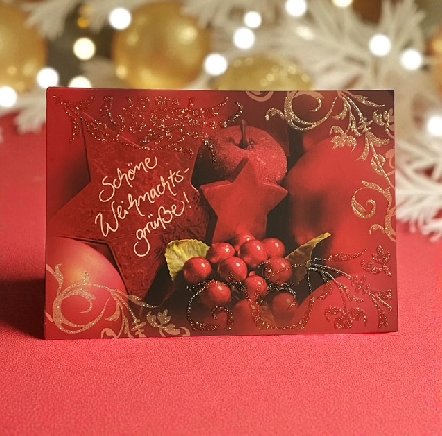 Weihnachtskarte Glamour zum kleinen Preis