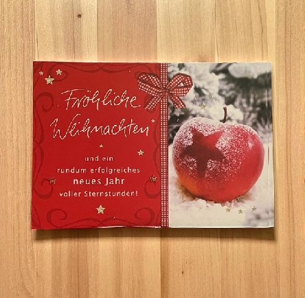 Weihnachtskarte Glamour zum kleinen Preis