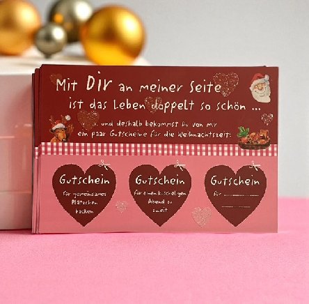 Weihnachtskarte Glamour zum kleinen Preis Weihnachtskarte Glamour zum kleinen Preis