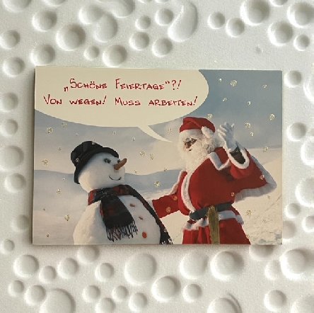 Weihnachtskarte Glamour zum kleinen Preis