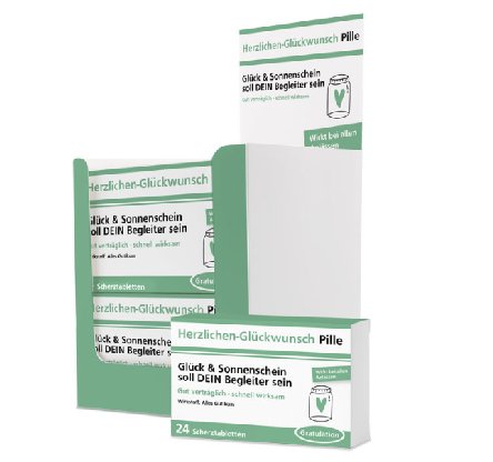 Scherztablette Herzlichen Glückwunsch Pille Scherztablette Herzlichen Glückwunsch Pille