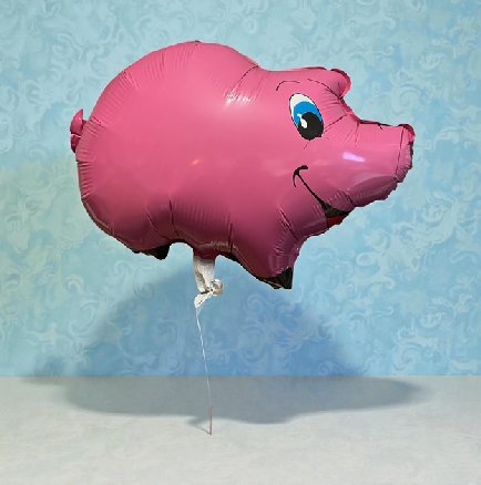 Folienballon Schwein, pink