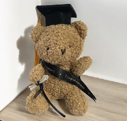 Prüfung bestanden - Plüschtier Bär mit Hut