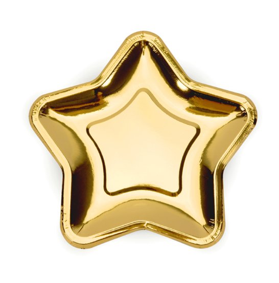 Silvester Teller in Sternform, gold