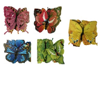 Schmetterlinge 3D Aufkleber, 12 Stück