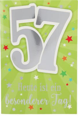 Geburtstagskarte mit Musik zum 57. Geburtstag