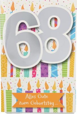 Geburtstagskarte mit Musik zum 68. Geburtstag