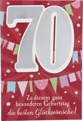 Geburtstagskarte mit Musik zum 70. Geburtstag