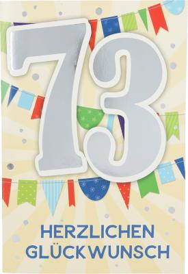 Geburtstagskarte mit Musik zum 73. Geburtstag