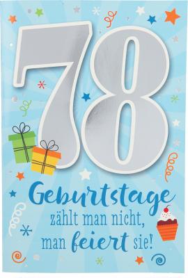 Geburtstagskarte mit Musik zum 78. Geburtstag
