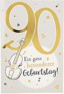 Geburtstagskarte mit Musik zum 90. Geburtstag