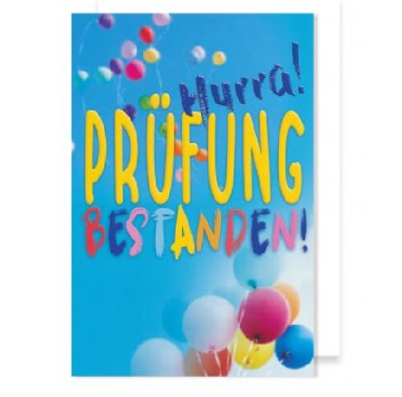 Hurra ! Prüfung bestanden !