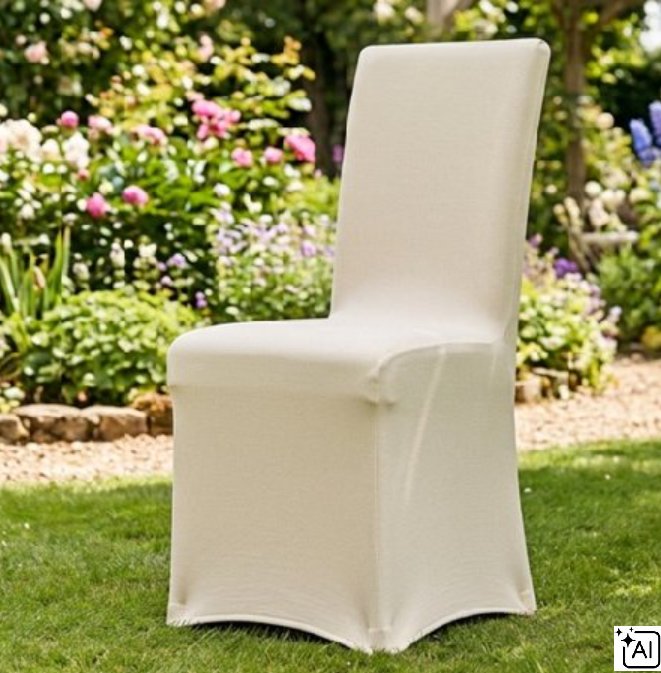 Stuhlhusse Stretch Stuhlbezug, creme