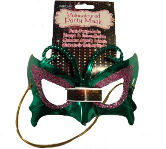 Party Karneval Maske grün/pink