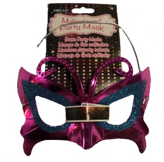 Party Karneval Maske pink/türkis