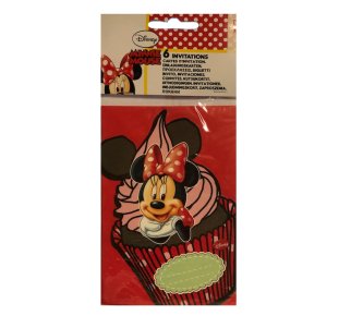 Minnie Mouse - Einladungskarten, 6 Stück