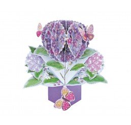 Pop up Karte Schmetterlinge und Blumen