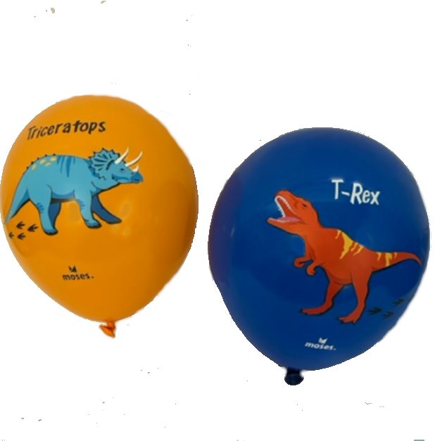 Ballons mit T-Rex und Triceratops