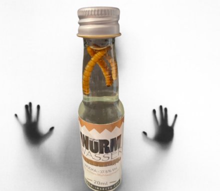 Wurmwasser - Wodka mit Würmern, 2 Stück